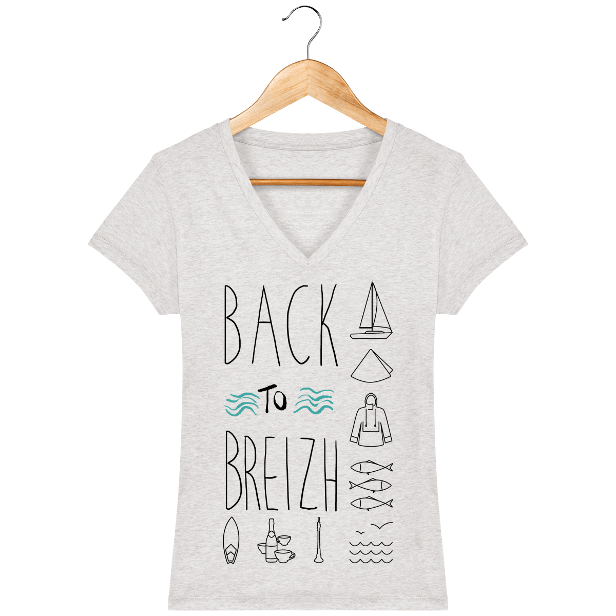 Drapeau De La Bretagne Breizh Cœur T-Shirt Premium Femme 